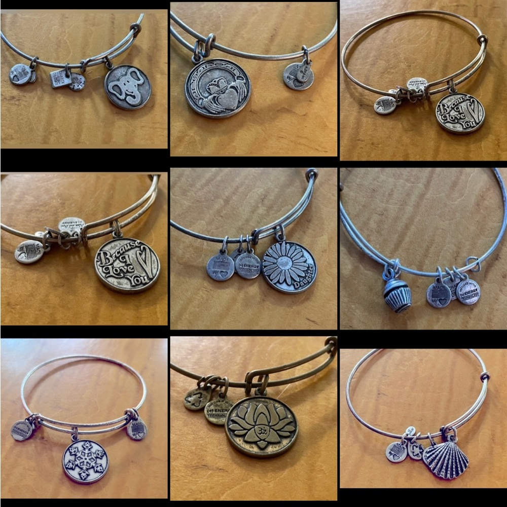 Alex & Ani Expandable Clasp Bracelets (8) Sold as set!